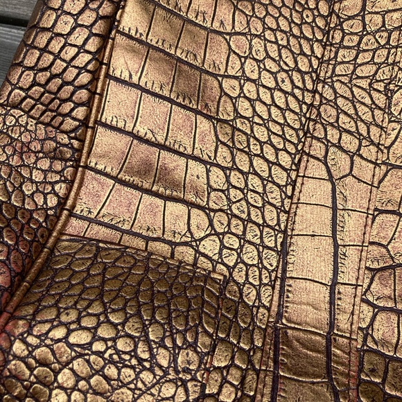 Falor Italian Leather Croc Print Large Bag Excellent Used Condition. - Picture 9 of 12